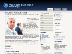 free drupal theme blue general company