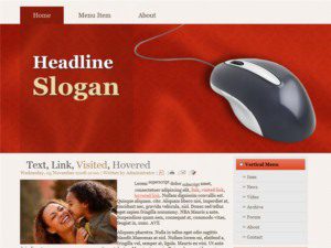 free joomla template red mouse