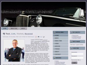 free drupal theme vintage black car
